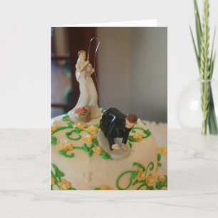 Anziehender Bräutigam der lustigen Karte