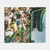 Anziehender Zuhause-Laufball Fleecedecke (Vorderseite (Horizontal))