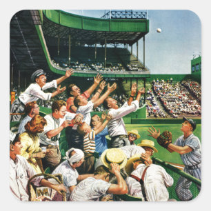 Anziehender Zuhause-Laufball Quadratischer Aufkleber