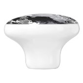 Anziehknopf für schwarze, weiße und graue Keramik Keramikknauf (Seitenansicht)