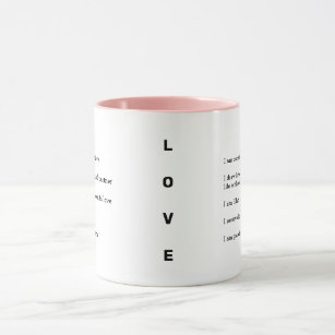 Anziehung der Liebe-Bestätigungen LOA-Kaffee-Tasse Tasse