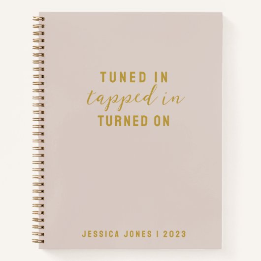 Anziehungsgesetz in Minimalistisch rosa Notizblock (Vorderseite)