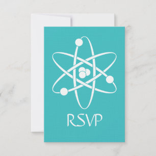Anziehungskräfte in Türkis RSVP-Karte RSVP Karte
