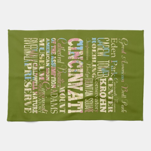 Anziehungskräfte u. berühmte Orte von Cincinnati, Handtuch (Horizontal)