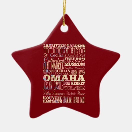 Anziehungskräfte u. berühmte Orte von Omaha, Keramik Ornament (Vorne)