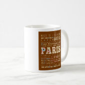 Anziehungskräfte u. berühmte Orte von Paris, Kaffeetasse (VorderseiteRechts)