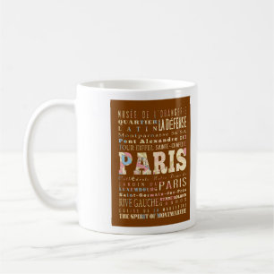 Anziehungskräfte u. berühmte Orte von Paris, Kaffeetasse