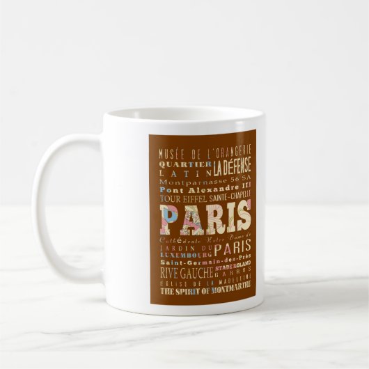 Anziehungskräfte u. berühmte Orte von Paris, Kaffeetasse (Links)