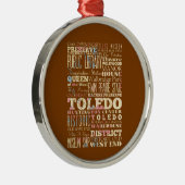 Anziehungskräfte u. berühmte Orte von Toledo, Ohio Silbernes Ornament (Rechts)