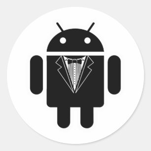 Anzug Android Runder Aufkleber
