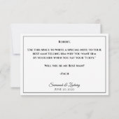 Anzug auf meiner Trauzeuge-Karte Karte (Rückseite)