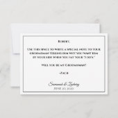 Anzug auf meiner Trauzeuge-Karte Karte (Rückseite)