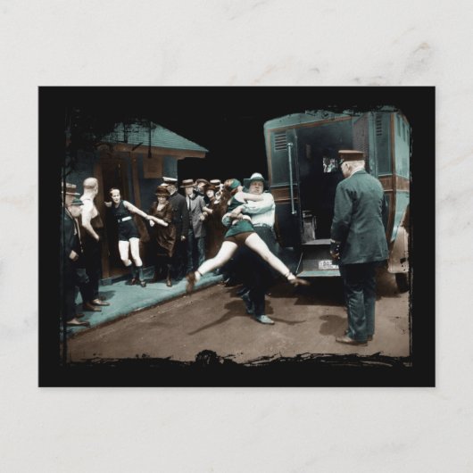 Anzug Baden Festnahmen USA Postkarte (Vorderseite)