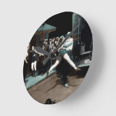 Anzug Baden Festnahmen USA Runde Wanduhr (Winkel)