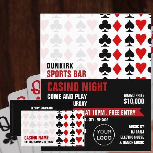 Anzug, Casino Night, Gaming Industry Flyer