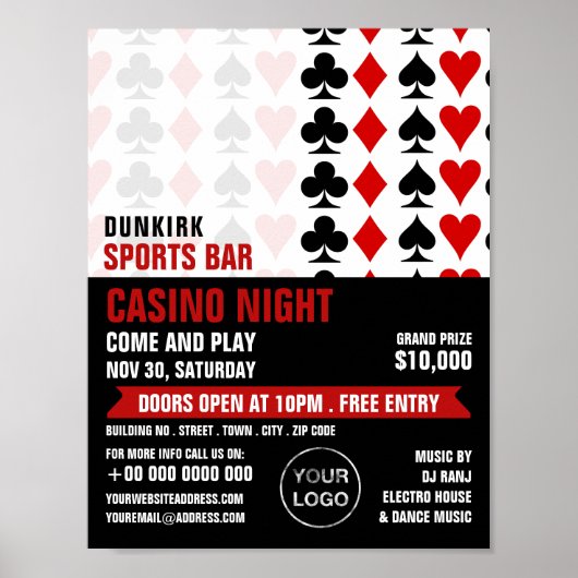 Anzug, Casino Night, Gaming Industry Poster (Vorne)