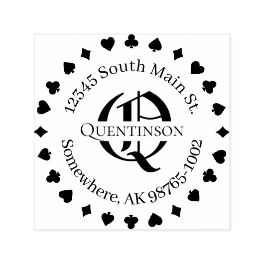 Anzug der Karte, Adresse mit Briefmarke für Monogr Permastempel (Design)