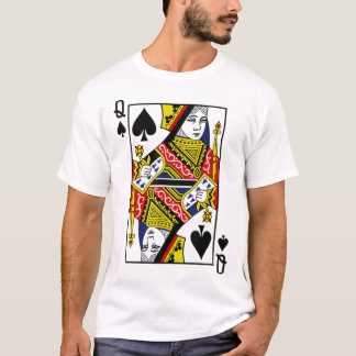 Anzug der Königin der Spadenkarte Halloween Poker  T-Shirt