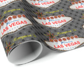 Anzug der Las Vegas Honeymoon Card Geschenkpapier (Rolleneckpunkt)