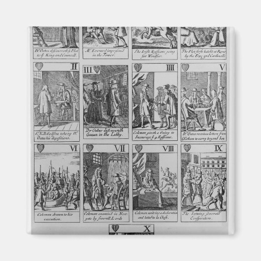Anzug des Herzens, der das "Plot des Popes" illust Magnet (Vorne)