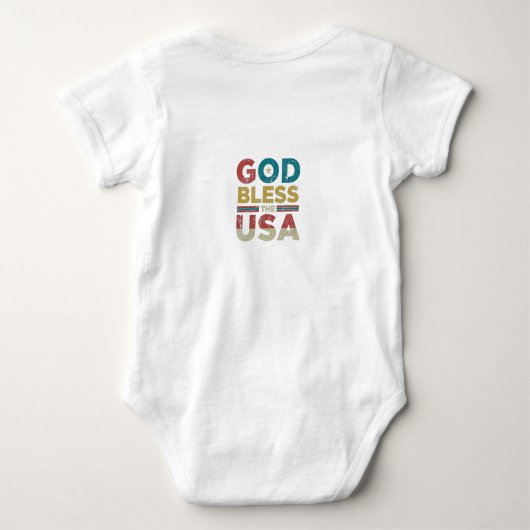 Anzug-Design Gott segne die USA Baby Strampler (Rückseite)