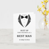 Anzug für meinen Trauzeuge Karte (Gelbe Blume)