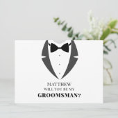 Anzug für meinen Trauzeuge Karte (Stehend Vorderseite)