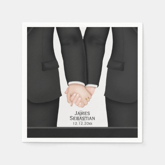 Anzug Gay Wedding Serviette (Vorderseite)