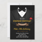 Anzug Geburtstagsfeier Einladung (Vorderseite)