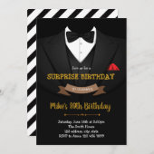 Anzug Geburtstagsfeier Einladung (Vorne/Hinten)