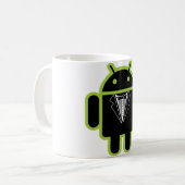 Anzug herauf androides Grün Kaffeetasse (Vorderseite Links)