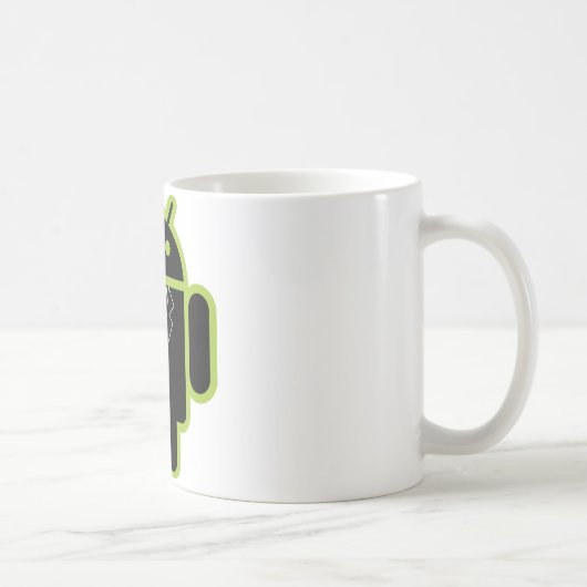 Anzug herauf androides Grün Kaffeetasse (Rechts)