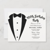 Anzug & Krawatte: 100. Geburtstagsfeier Einladung (Vorderseite)