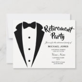 Anzug & Krawatte Arbeitsbüro Ruhestand Party Einla Einladung (Vorderseite)
