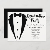 Anzug & Krawatte Boys Mens Graduation Party Einlad Einladung (Vorne/Hinten)