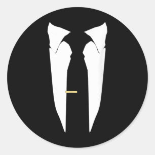 Anzug Krawatte Wedding Tuxedo Prom Bachelor Zeremo Runder Aufkleber