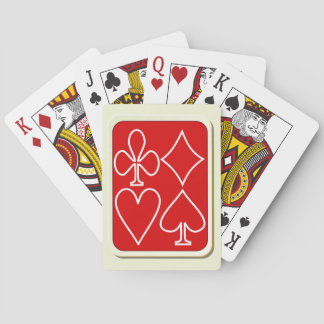 Anzug mit roter Karte Spielkarten