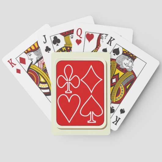 Anzug mit roter Karte Spielkarten (Rückseite)