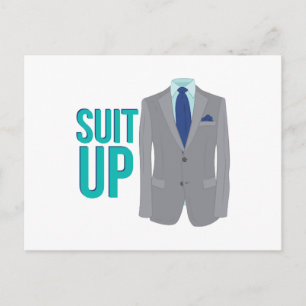 Anzug nach oben postkarte