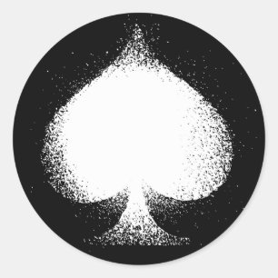 Anzug-Pickel-Weiß-Grunge Runder Aufkleber