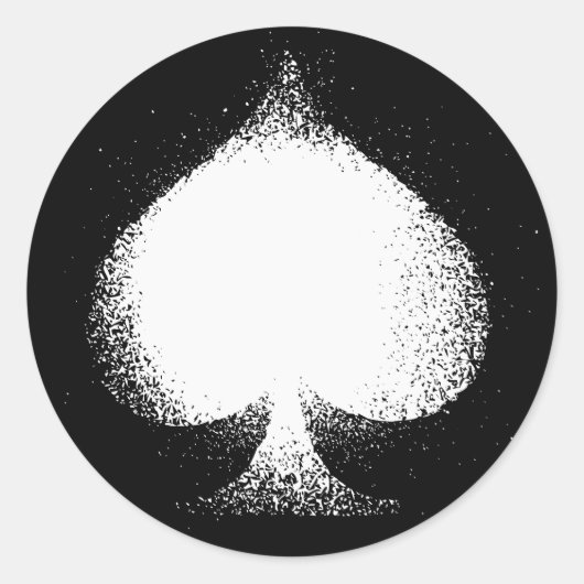 Anzug-Pickel-Weiß-Grunge Runder Aufkleber (Vorderseite)