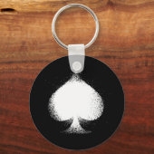 Anzug-Pickel-Weiß-Grunge Schlüsselanhänger (Vorderseite)