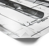 Anzug Retro Blueprint Fotodruck (Ecke)