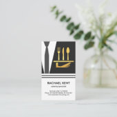 Anzug-Schürze für kreative Kellner Visitenkarte (Stehend Vorderseite)