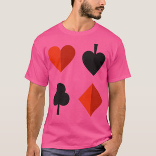 Anzug spielen Spades Klubs Klubs Diamanten T-Shirt
