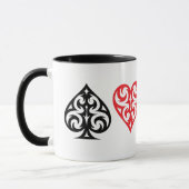 Anzug-Symbole für Karten spielen Tasse (Links)