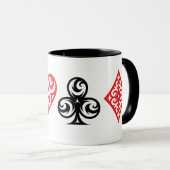 Anzug-Symbole für Karten spielen Tasse (VorderseiteRechts)