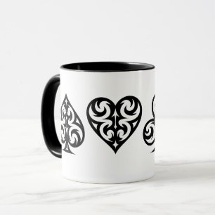 Anzug-Symbole für Karten spielen Tasse