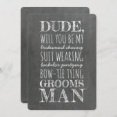 Anzug Trauzeuge Funny Vorschlag Einladung (Vorne/Hinten)