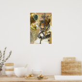 Anzug und Helm für Tiefseetauchen Poster (Küche)